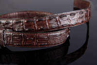 Ceinture Kivotech personnalisée en cuir d'alligator gaufré, véritable cuir de vache, luxe, imperméable, écologique, pour homme et femme