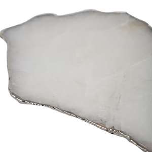Vente en gros de plateau de service de fruits en pierre naturelle d'agate de qualité supérieure avec plateau décoratif pour la maison plaqué argent - Product Image 6