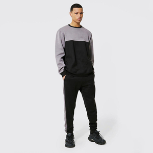 Trajes de sudor al por mayor Trajes de sudor Chándales de algodón personalizados Liso para enviar Traje de hip hop ajustado Hombres - Product Image 1