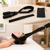 Dispositif de traction cervicale personnalisé, sangle de soutien ajustable pour étirement du cou avec repose-menton rembourré et sac de transport