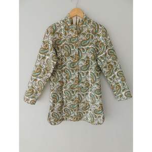 Chaqueta Reversible acolchada con estampado de bloque indio hecha a mano para mujer, de algodón de estilo nuevo abrigo Vintage, método de tejido de longitud larga - Product Image 4