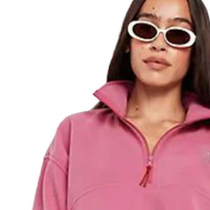 Sweat-shirts à demi-zip 1/4 pour femmes, logo personnalisé, demi-zip avant, pull à manches longues avec poches, design personnalisé - Product Image 3