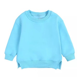 เสื้อสเวตเตอร์ผ้าฝ้ายมีฮู้ดสำหรับเยาวชนเสื้อคอกลมแบบเรียบสำหรับเด็ก100% ออกแบบโลโก้ได้ตามต้องการ - Product Image 5