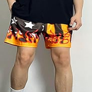 กางเกงขาสั้นผ้ายีนส์ที่ทันสมัยสำหรับผู้ชายและผู้หญิง-สวมใส่สบายและหลากหลายเหมาะสำหรับอากาศที่อบอุ่นและผ่อนคลายด้วยการแต่งกายกีฬา - Product Image 5