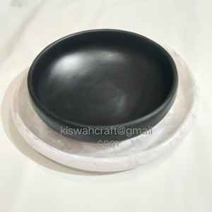 2025 dernière conception luxe élégant marbre Texture résine salade bols de service bols de terre pour Table de fête de mariage poli - Product Image 6