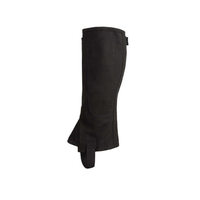 Nouvel Arrivage Demi-chaps pour homme en cuir pleine fleur, imperméables, résistants aux éclaboussures, respirants et durables, avec guêtres Amara côtelées