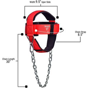 Arnés de cabeza de levantamiento de pesas de alta calidad profesional de neopreno transpirable resistente entrenador de gimnasia - Product Image 2