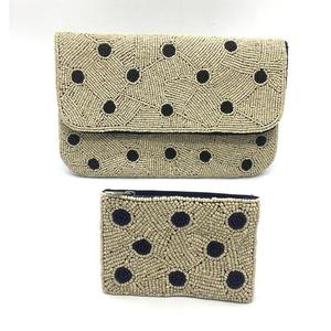 Bolso de Mano Clásico de Algodón con Cadena de Cuentas HUSSAIN CRAFTS, Personalizado, para Mujer, con Serigrafía, Colores Mezclados, para Fiestas - Product Image 5