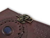Premium Vintage Hardcover Journal hand gefertigtes Leder Notizbuch mit Stein Skizzenbuch Reise milch und Gewohnheit Notizbuch
