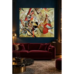 Fida Kandinsky, composition abstraite grise, impression sur toile - Product Image 2