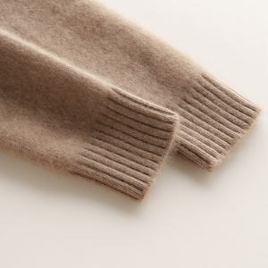 Sudadera CON CAPUCHA DE Cachemira de Color sólido de Otoño de alta calidad, suéter de punto para mujer, suéter informal holgado con capucha, sudadera de punto de Cachemira - Product Image 5