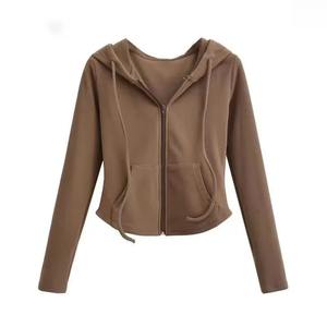 Sudadera con Capucha para Mujer, con Manga Larga, Estilo Informal, Diseño Ajustado con Logotipo Frontal, para Primavera y Otoño - Product Image 1