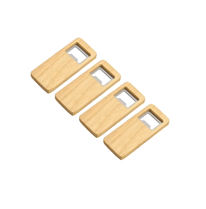 Abrebotellas de madera de acero inoxidable, abridor de botellas de cerveza con logotipo personalizado portátil, abridor de cerveza hecho a mano de Metal de tamaño personalizado - Product Image 2