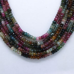 Vente 2024, collier de perles de pierres précieuses naturelles multicolores facettées rondes, pierres de guérison, prix de gros, bijoux pour femmes - Product Image 2