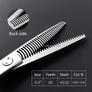 日本VG10ヘアはさみダブルサイド歯薄いプロ用薄板バーバーはさみヘアカット用 - Product Image 2