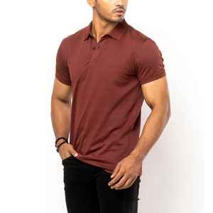 Polo de Golf con bordado de logotipo personalizado para hombre, poliéster 100% de alta calidad, transpirable, patrón de rayas sólidas, tejido de verano - Product Image 2