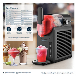 Powerology Aqua Frost Instant Slushie Machine Électrique En Acier Inoxydable Automatique Ménage Application - Product Image 6