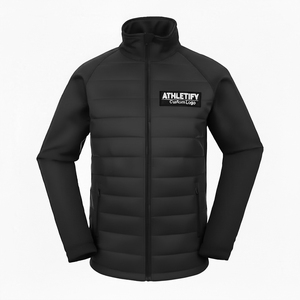 Veste à bulles coupe-vent en polyester pour homme, légère, fermeture éclair intégrale, vêtements de plein air pour le sport et la randonnée, respirante et durable. - Product Image 1