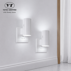 โคมไฟติดผนังแบบเสียบปลั๊ก LED 1W 5000K ปรับความสว่างได้ วัสดุอะคริลิค ABS ทันสมัย พร้อมสวิตช์แบบกด-ดึง สำหรับห้องนอน ทางเดิน ห้องโถง แพ็ค 2 ชิ้น - Product Image 1