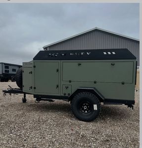Remolque de Camping Todoterreno Moderno e Impermeable, Mini Caravana con Construcción de Acero Inoxidable, Capacidad de Carga de 1500 kg, Capacidad para 8 Personas - Product Image 3