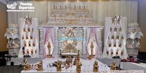 Precioso Marco De puerta giratoria de boda, para escenario, Asia, boda, escenario, decoración, conjunto de temática blanca de ensueño - Product Image 3