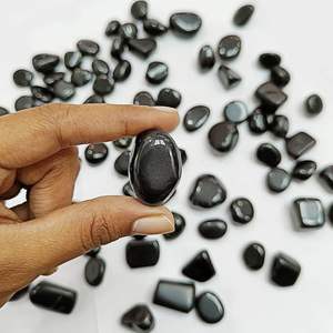 Pierres dégringolées de guérison en obsidienne noire de haute qualité-Soulagement du stress et croissance spirituelle-Énergie positive et cristal de fabrication de bijoux - Product Image 6