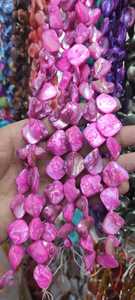 Cuentas coloridas de perlas para la fabricación de joyas, hebras funky de colores para mopa, forma irregular de perlas - Product Image 2