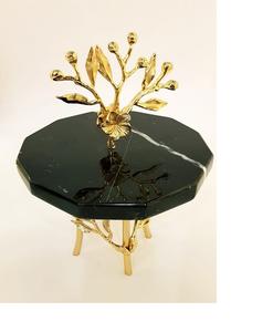 Base para Pastel de Acero Inoxidable Ecológica y Moderna con Tapa de Mármol, Decorativa con Flores, Estilo Lujoso para Fiestas de Cumpleaños - Product Image 1