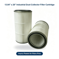 Nouvelle cartouche filtrante pour dépoussiéreur industriel 13,84x26 MERV 12, robuste, 181 plis, élément filtrant d'air, remplace P191670