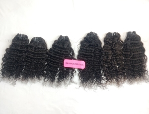100% fabricants de haute qualité extensions de cheveux Remy indiens crus cuticule alignée vague profonde aucun cheveux raides traités chimiquement - Product Image 2