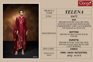 Premium Viscose Silk Woven Jacquard Salwar Kameez Full Catalog for Party Wear Wholesale Rate Available <b>Indian</b> <b>Pakistani</b> <b>Clothing</b> - Product Image 6