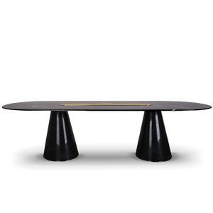 BERTOIA STABLE ASSEMBLED OVAL DINING <b>TABLE</b> SET Solid Wood and Marble <b>Square</b> Shape for <b>Kitchen</b> Use for House - Product Image 1