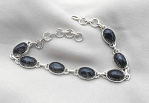 Black Rutile Quartz 925 Sterling Silver <b>Bracelet</b> Adjustable Gemstone For Women Artisan <b>Boho</b> Ethnic Jewelry Fashion - Product Image 1