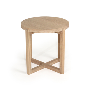 Table d'appoint d'extérieur en bois de teck massif couleur naturelle moderne 50x50x50 cm pour jardin plage parc hôtel villa mobilier d'extérieur - Product Image 6
