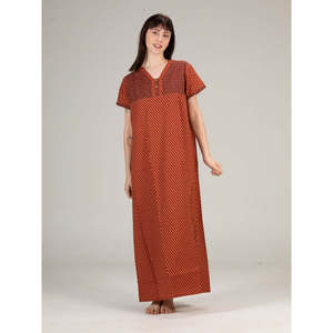 Camisón Largo Evolve para Mujer, 100% Algodón Estampado, Súper Cómodo, Cierre con Botones, Cintura Elástica, Tejido Suave, Talla 3XL - Product Image 3