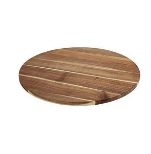 Plateau rond en bois d'acacia pour manger Plateau de service en bois Lazy Susan Vente à chaud Design antique - Product Image 4