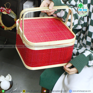 Produit de vente chaud de cadeau donnant au stockage à la maison: les nombreuses utilisations du beau panier en bambou - Product Image 2