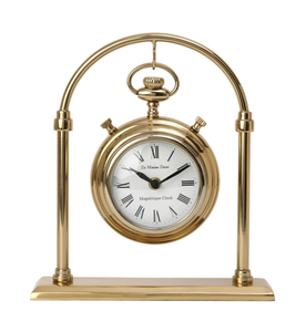 Reloj de mesa sofisticado de latón Ak para decoración elegante del hogar Diseño geométrico único Reloj de Mesa para el hogar - Product Image 1