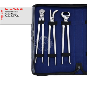 Equine Hoof Care Kit Sharp Nipper <b>Nail</b> <b>Puller</b> Clincher Rasp Hoof Knife for trimming Toeing Knife Complete Farrier Tools Set - Product Image 2