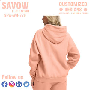 Sudaderas con capucha para mujer, venta al por mayor, Jersey de algodón de gran tamaño, sudaderas recortadas, ropa de calle con capucha, chaquetas de lana, ropa informal de invierno - Product Image 2