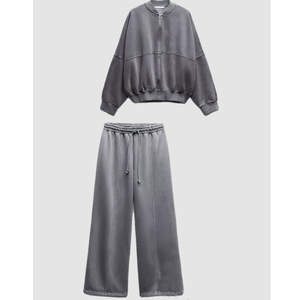 ชุดวอร์มโอเวอร์ไซส์สำหรับผู้หญิงชุด Suits2เหงื่อสำหรับทุกเพศผ้าเปียกเปียกเปียกแบบสั่งตัดได้500ชิ้น - Product Image 5