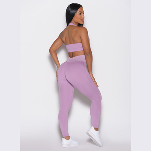 Leggings pour femmes, fessier galbé, vente en gros, couleur personnalisée, taille haute, entraînement, yoga, sans couture, leggings moulants très vendus pour femmes - Product Image 4
