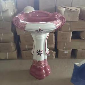 Fourniture directe d'usine lavabo de salle de bain piédestal rond conception de vanité lavage main piédestal lavabo - Product Image 6