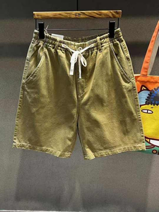 Short de sport solide 100% coton de haute qualité pour hommes Logo personnalisé Plus Size Quick Dry Casual avec poches - Product Image 3