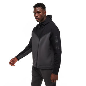 Sudadera con capucha de algodón orgánico para hombre, prenda deportiva de gran tamaño, transpirable, servicio OEM, 100% - Product Image 2