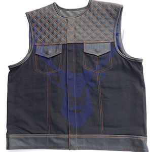 2024 otoño nueva moda Chaleco de motorista de cuero para hombres Chaleco de cuero de secado rápido para hombres - Product Image 4