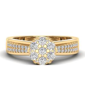 Anillo de Diamante Cultivado en Laboratorio CVD de Corte Redondo de 0.53 Quilates, Oro Sólido de 14K de Alta Calidad REYES, Joyería Fina para Regalos de Bodas y Fiestas de Lujo - Product Image 1