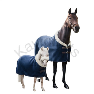 Alfombra de lana de caballo de diseño elegante con cuello de piel de oveja artificial - Product Image 2