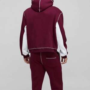 Contrast <b>Stitch</b> Knee Length Regular Fit <b>Tracksuit</b> with Elastic Waist Comfortable Casual Sportswear for Men Women - Product Image 4