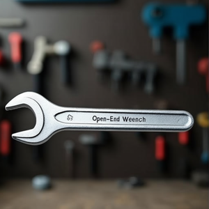 38 mm Open-End <b>Wrench</b> with Key White and Black 299 mm Length - Product Image 3